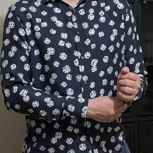 Louis Vuitton Dice Print Silk Shirt – Size M-L – Made in Italy